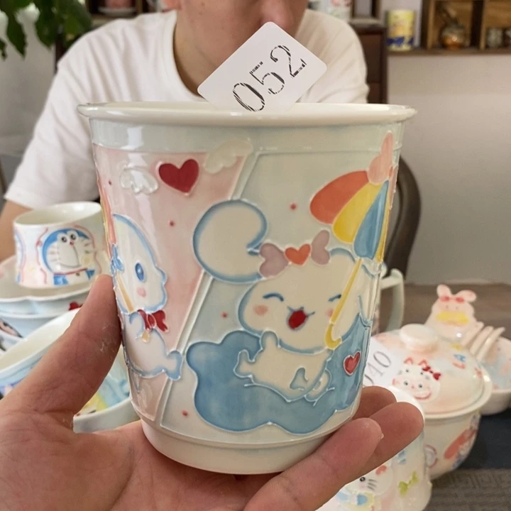 瓷片景德镇釉下彩手绘