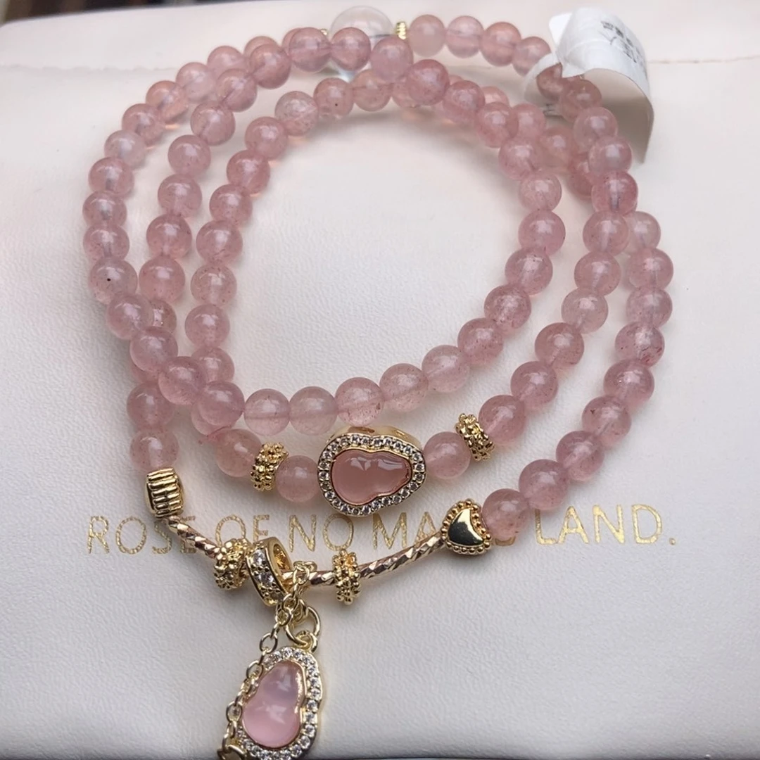 涵***酱水晶手链未镶嵌水晶手链