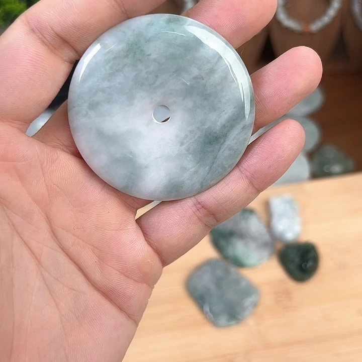颈饰未镶嵌翡翠天然A货翡翠00046