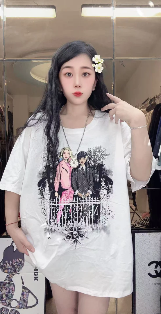 外贸高品质纯棉男女同款纯棉T恤888