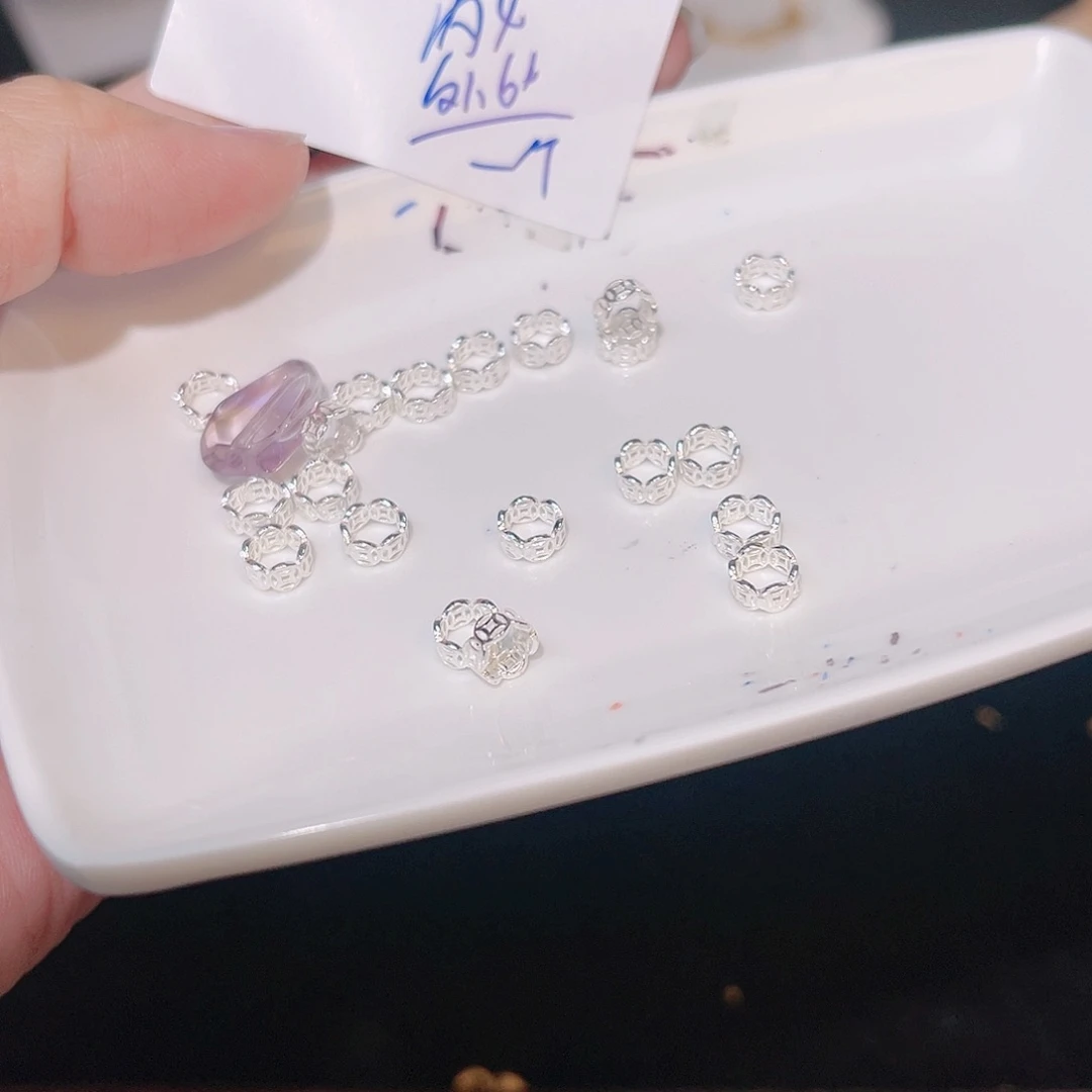 紫晶珠宝半成品银S925镶嵌6