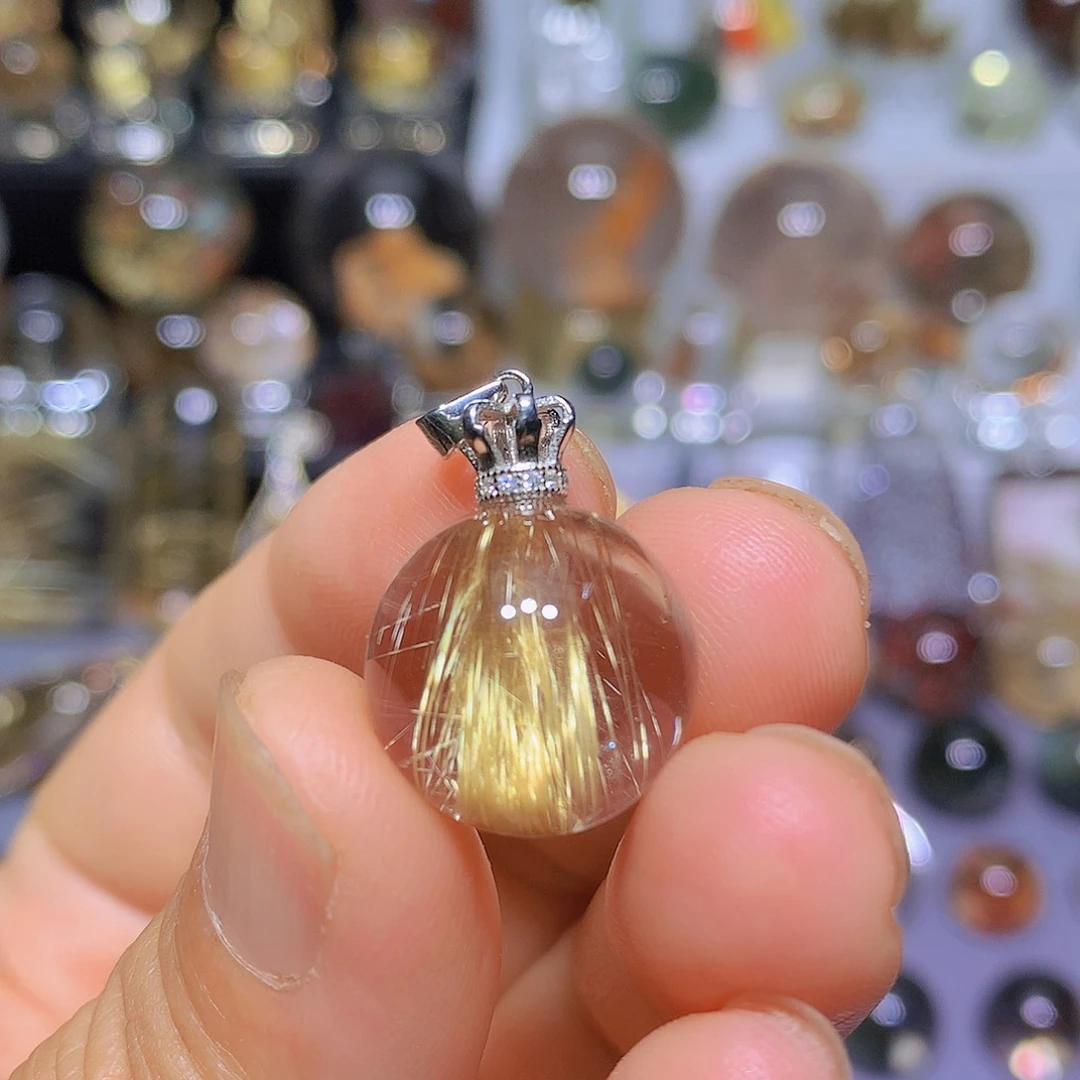 银S925镶嵌吊坠(不含链)水晶
