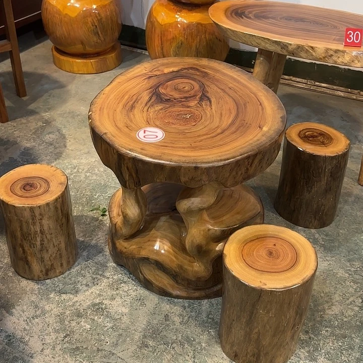 香樟木整体一桌四凳65-75/65