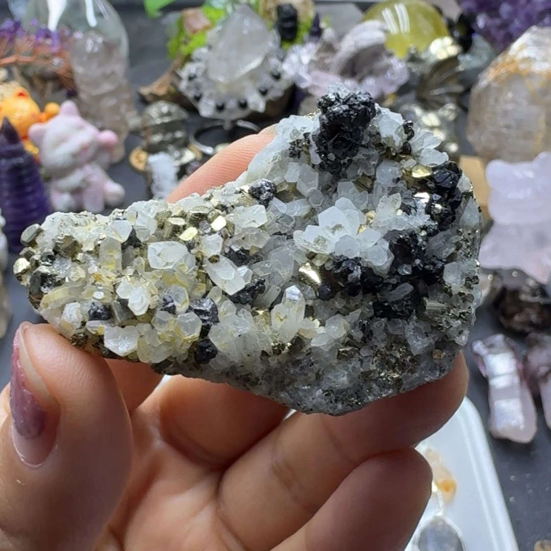 石材黄铁矿水晶黑比西