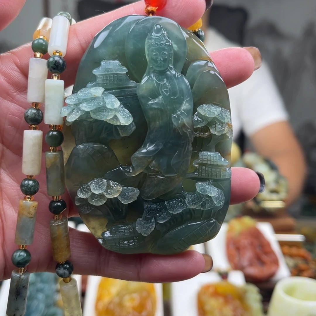 岫玉未镶嵌挂件挂件