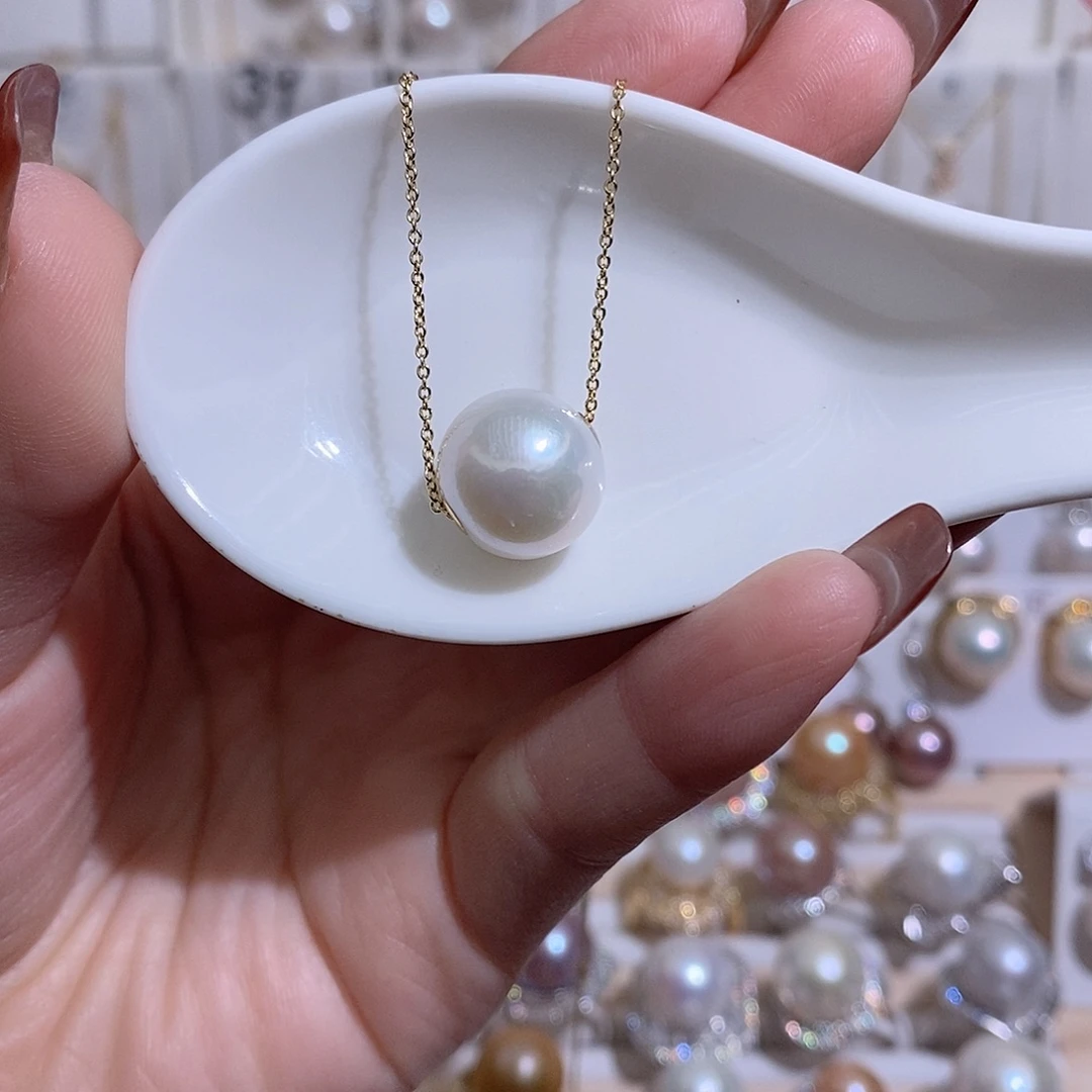 吊坠(赠链)淡水珍珠18K金镶嵌w13.2