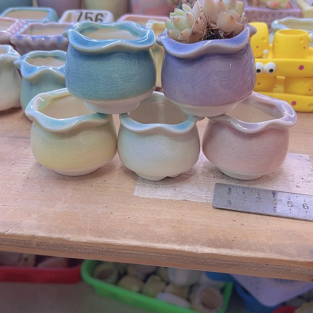 陶瓷花盆当场满12包邮