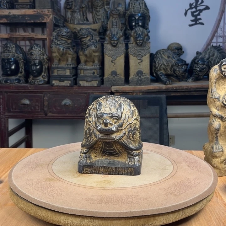 石材青石仿古金钱龙龟天然青石整石雕刻