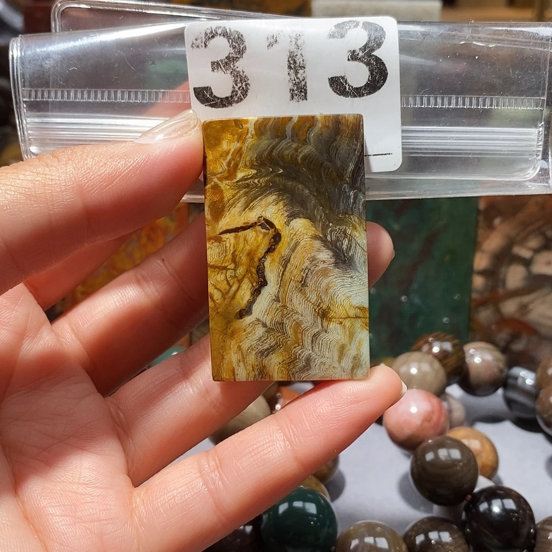 硅化玉未镶嵌天然北票硅化玉手串卡10.6