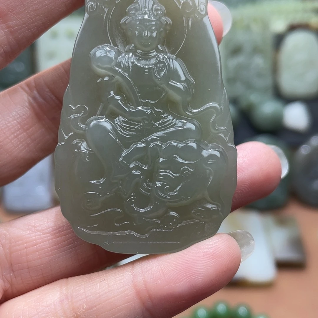 和田玉未镶嵌吊坠(不含链)