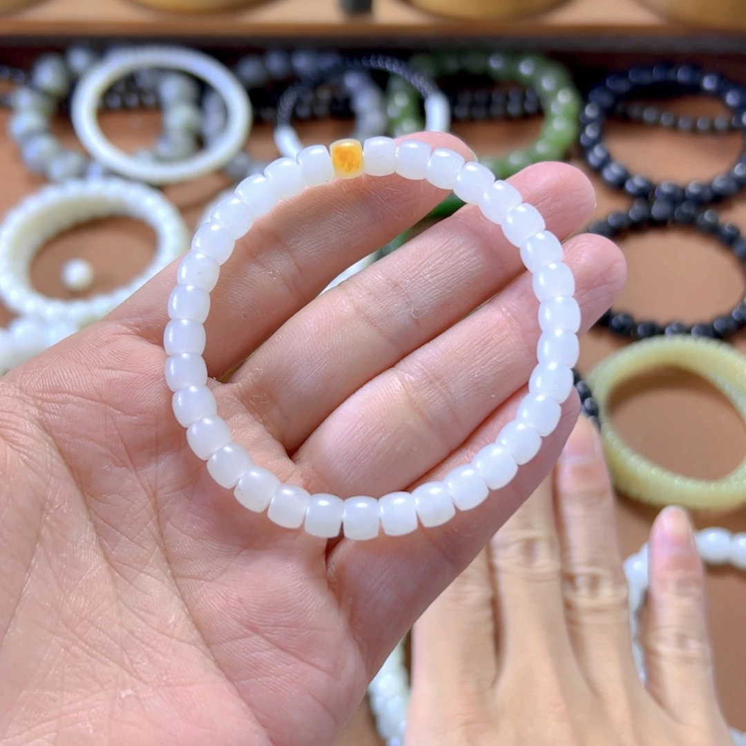 和田玉手串未镶嵌欣*