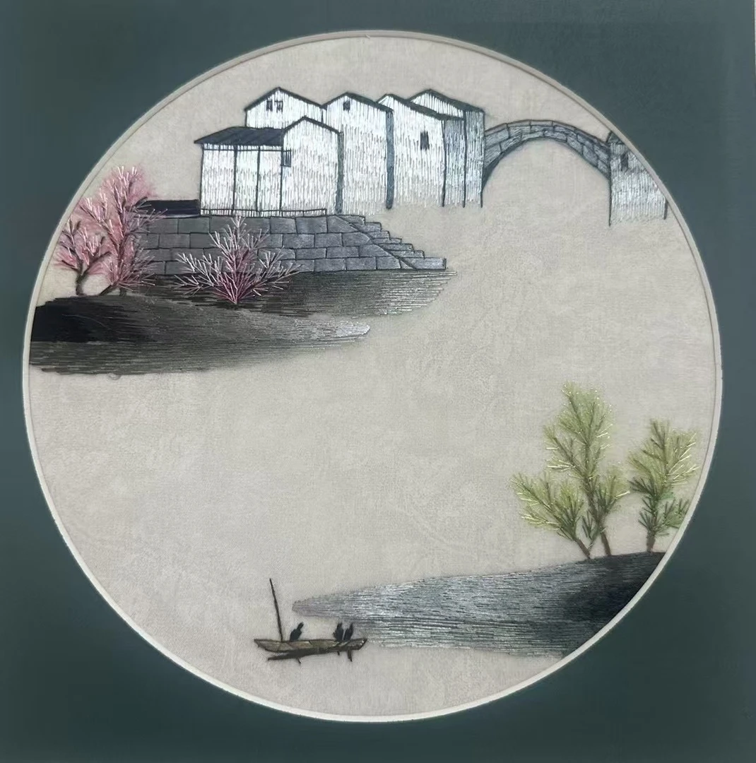 非遗苏绣精品手工摆台