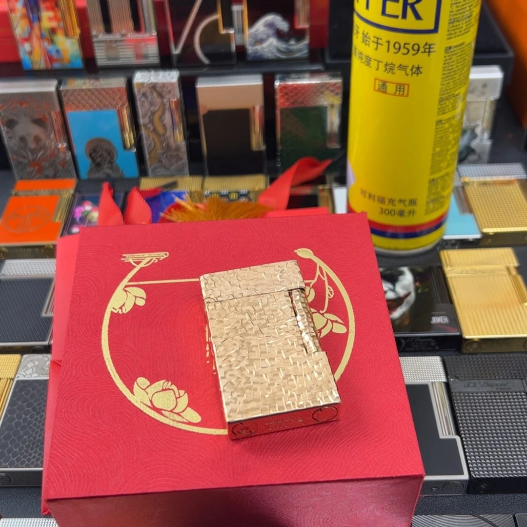 碎碎冰玫瑰金高端定制朗声打火机