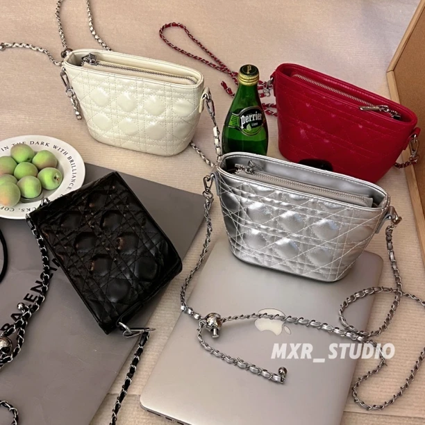 【口袋元宝】潮流轻便简约元宝包小香风菱格链条单肩斜跨包洋气小包