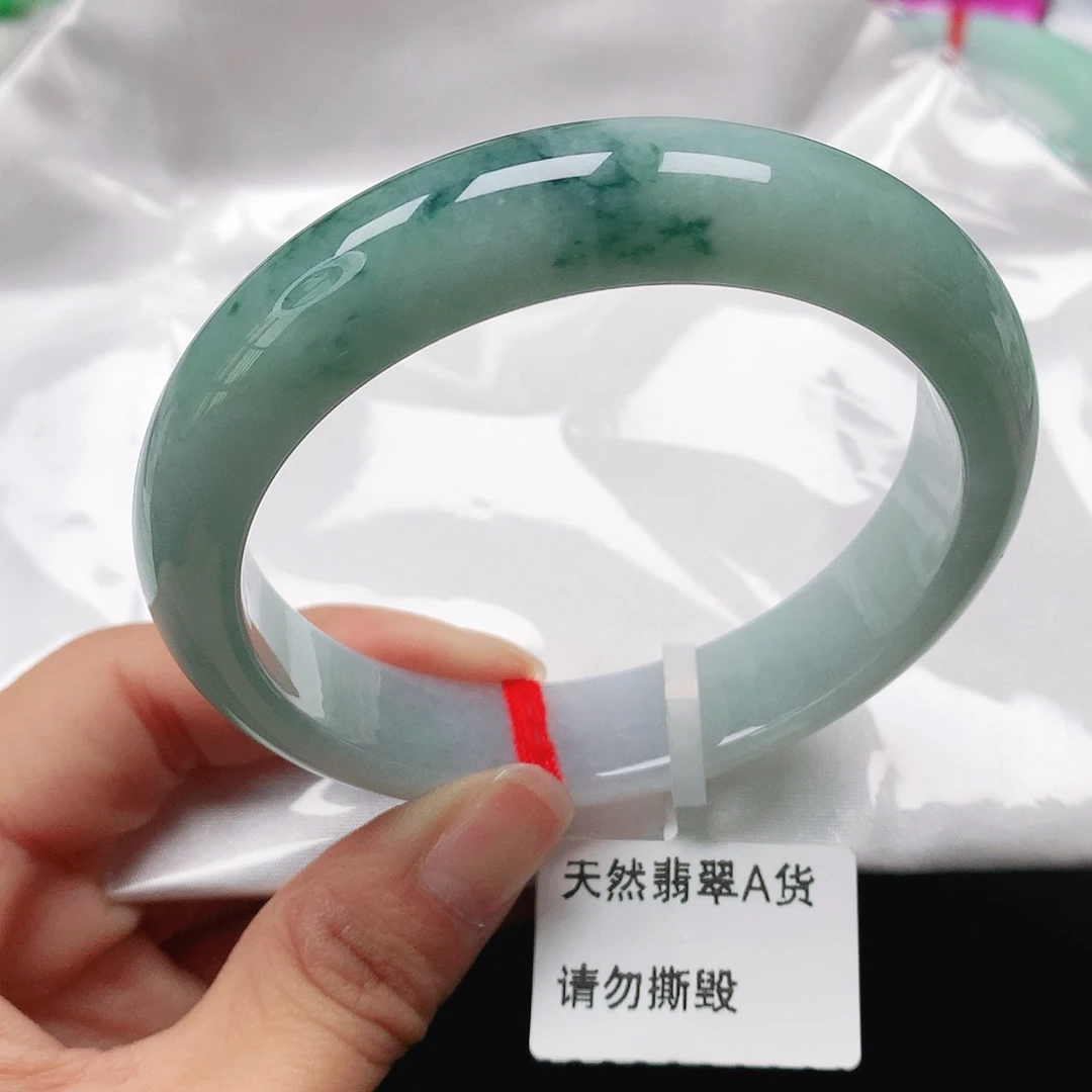 翡翠手镯未镶嵌天然翡翠手镯58