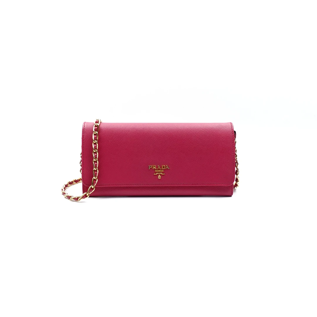 95新 Prada/普拉达 普拉达粉金单肩包/T10161311