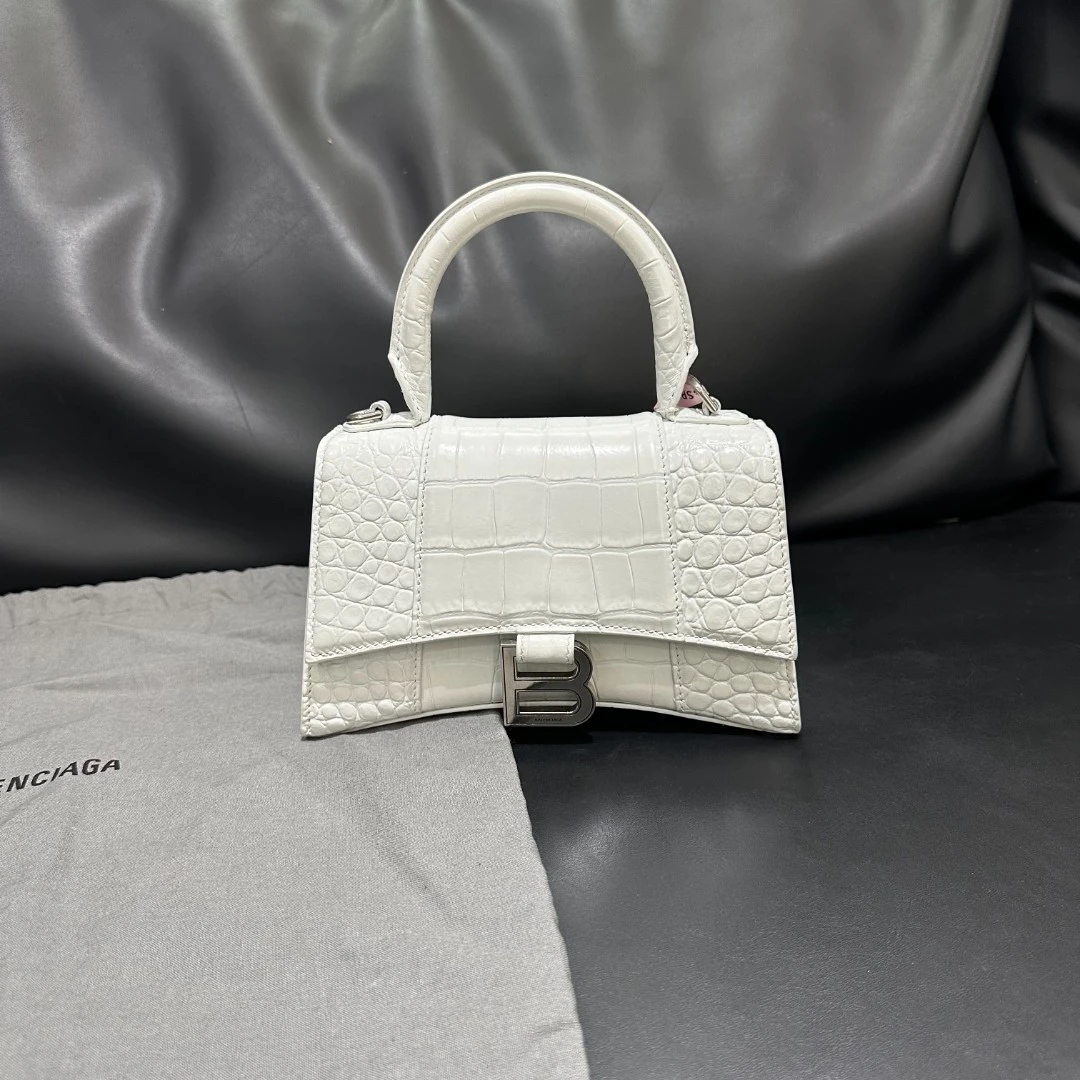 99新 Balenciaga/巴黎世家 壹所/巴黎世家沙漏鳄压白银xs号
