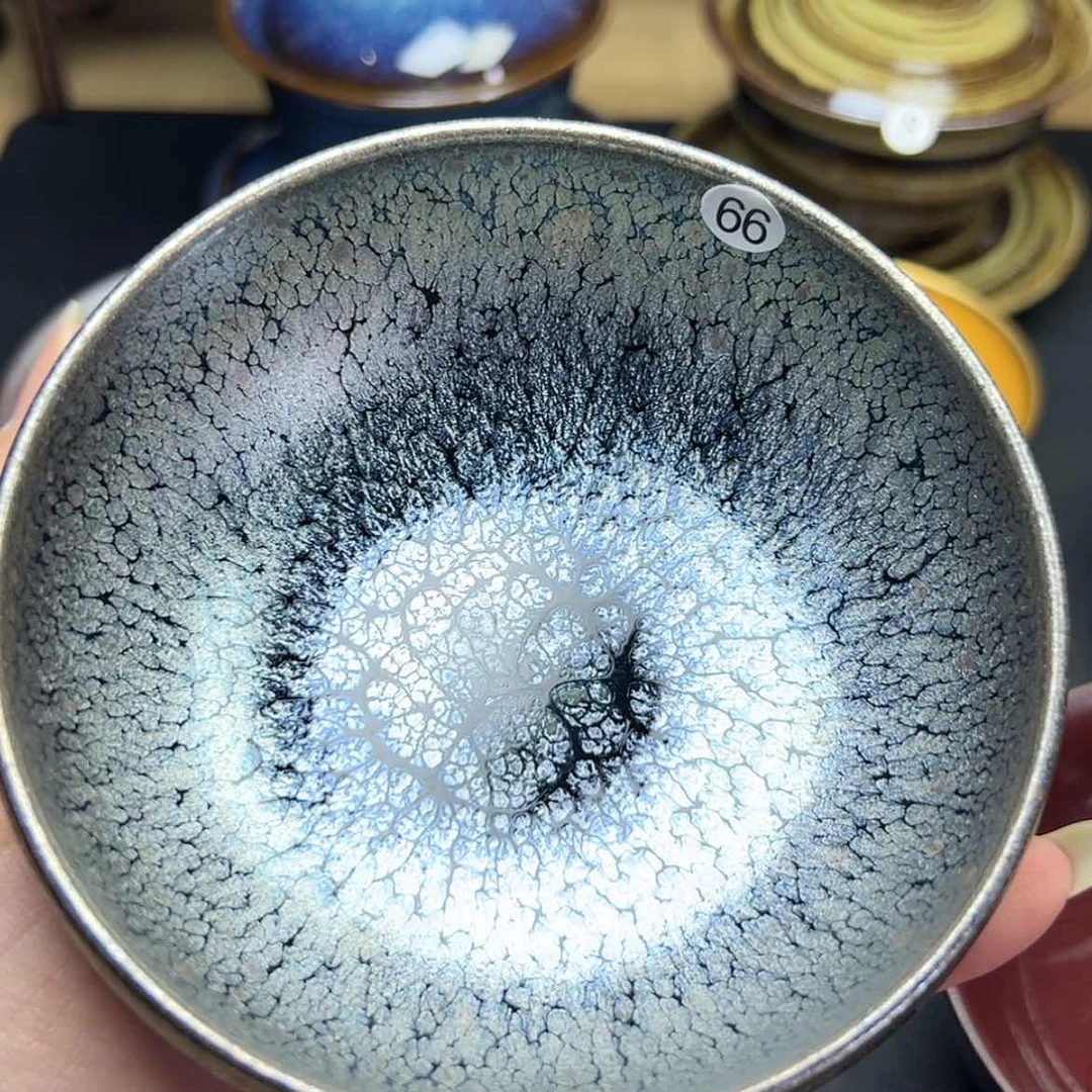 【闪购商品】茶盏老**画建窑建盏主人杯