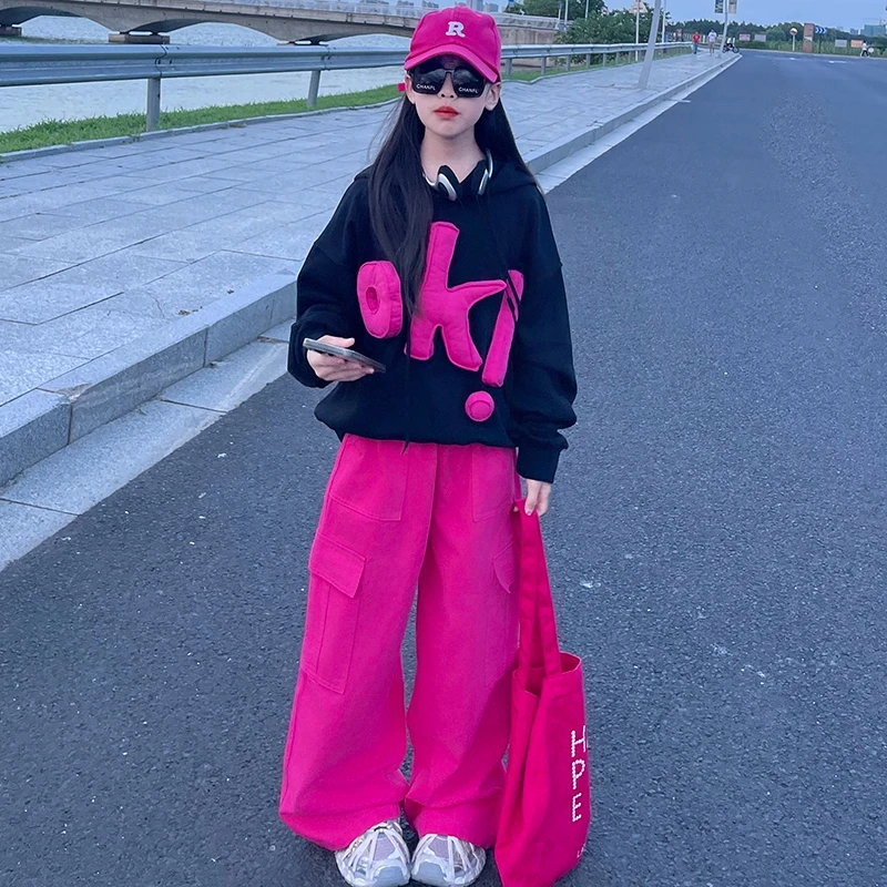 女童套装春秋款2025新款洋气儿童时髦秋季女孩工装休闲两件套秋装