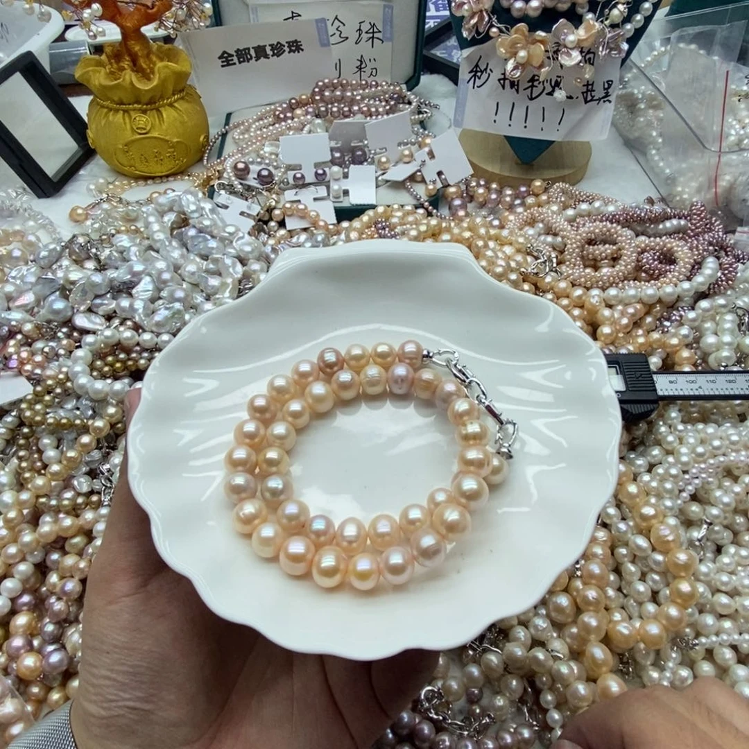 c***G淡水珍珠银S925镶嵌天然淡水珍珠无人工干预