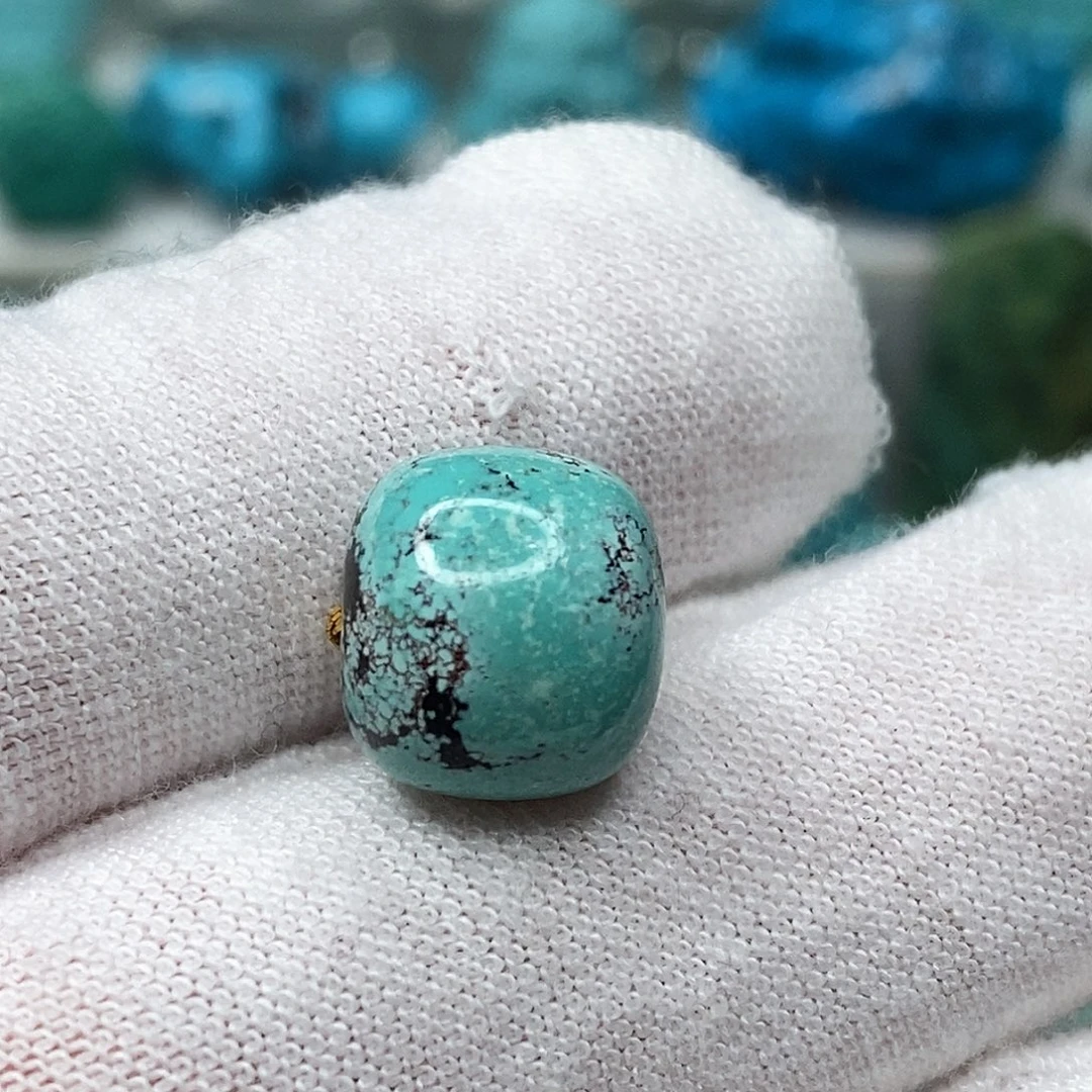 绿松石未镶嵌天然原矿地大质检抖音基地顺丰发货