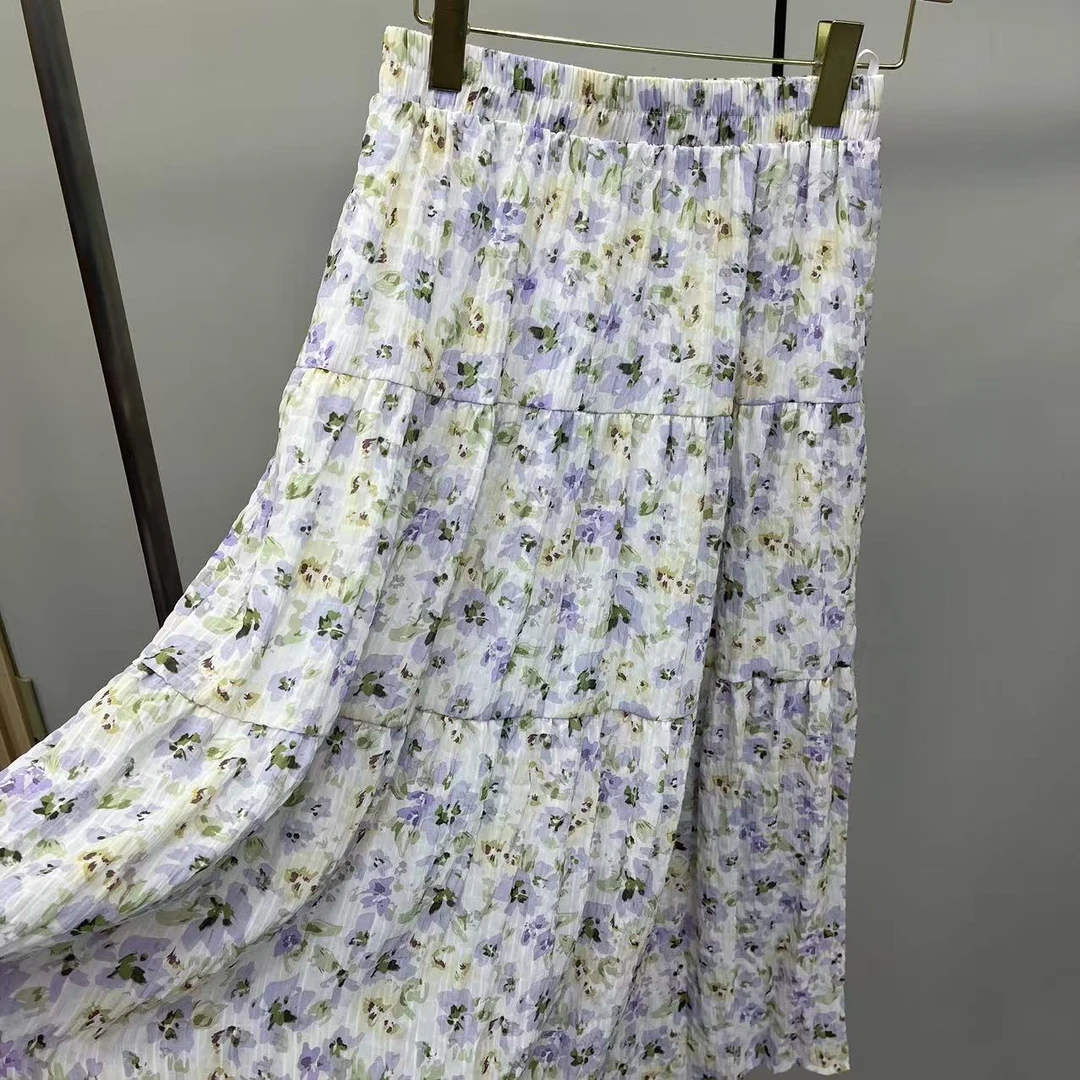 格姐家~新款碎花女士甜美半身裙3902（裙长87）