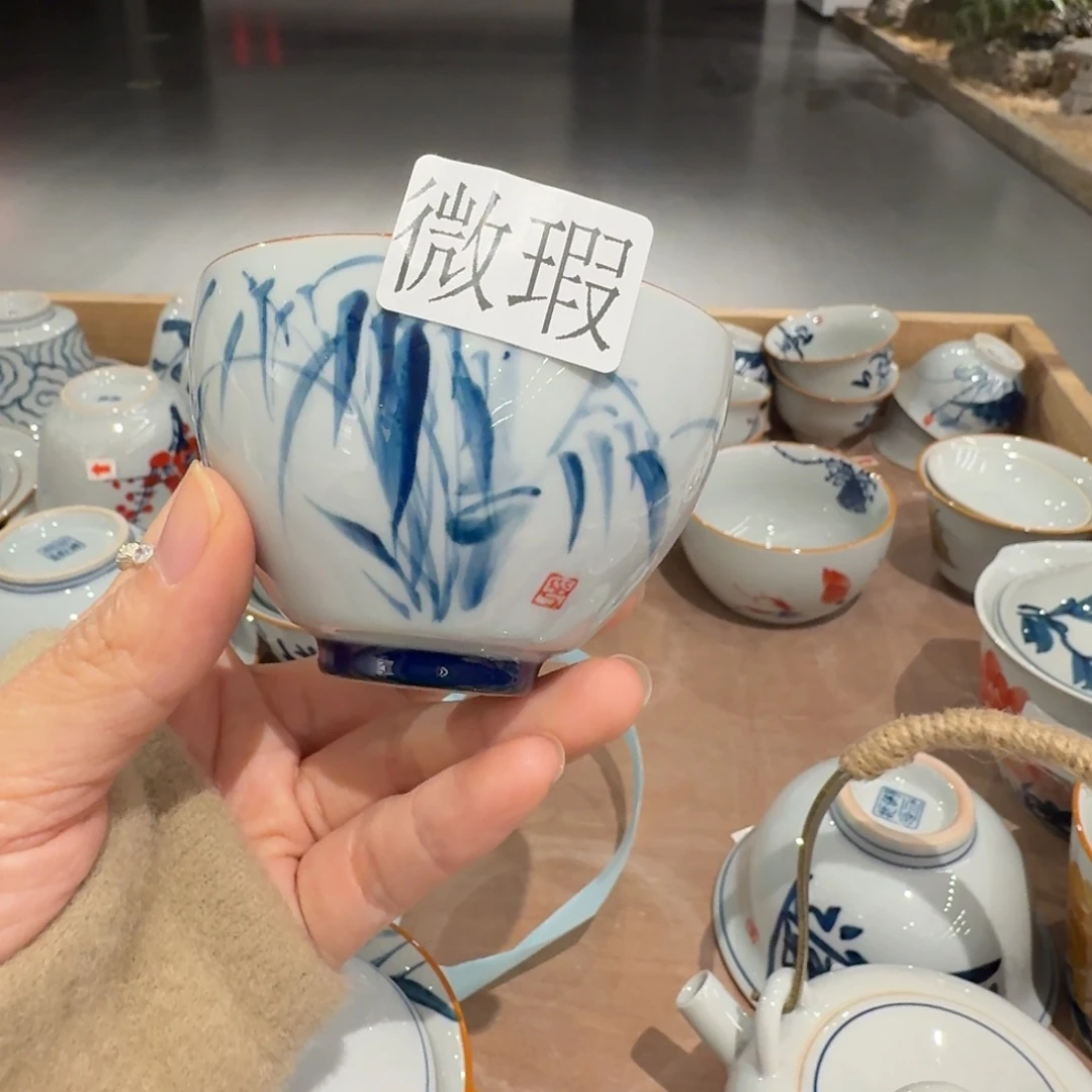 釉下彩纯手绘微瑕