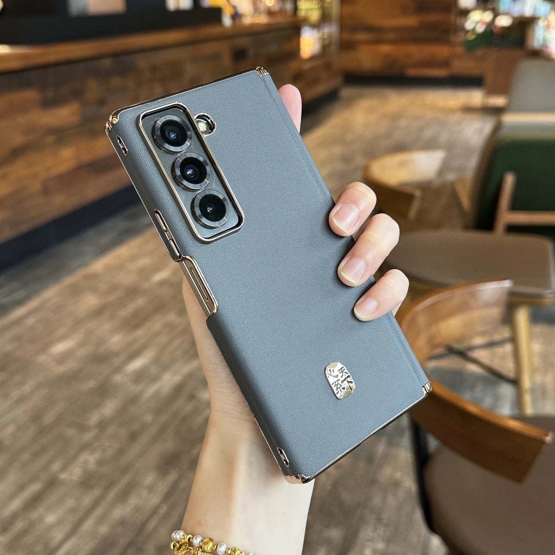 适用三星W25手机壳新款全包电镀双中轴保护壳W25商务超薄心系天下