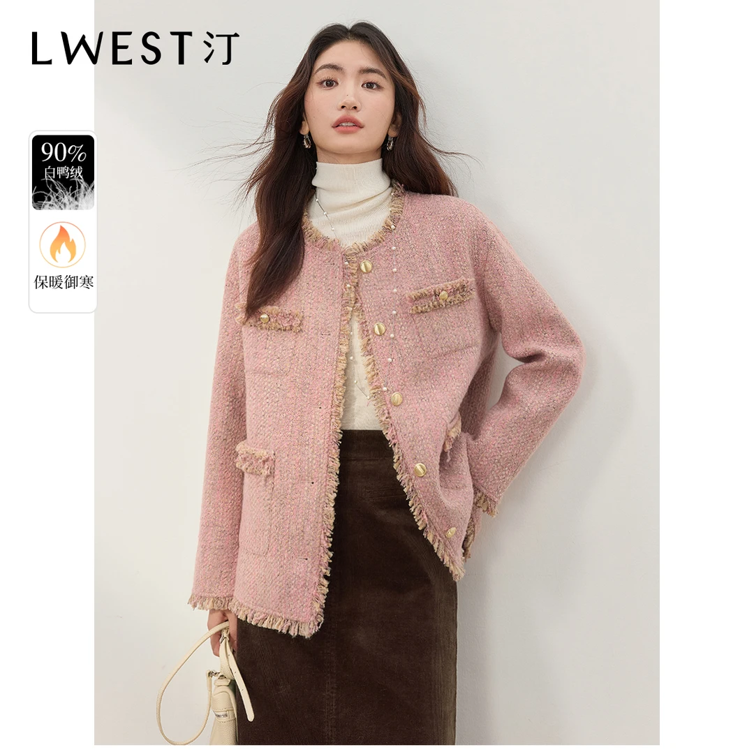 【李不了】朗文斯汀粗花呢小香风羽绒服DTYA4509A07385