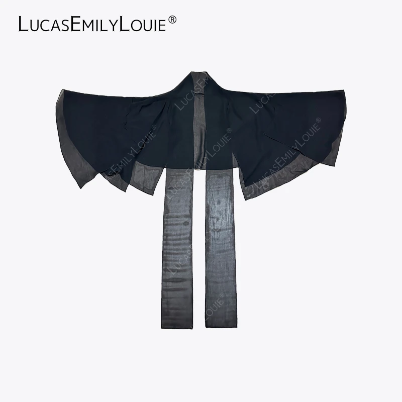 LUCASEMILYLOUIE 夏季薄透披肩外搭短款开衫百搭防晒坎肩2410371