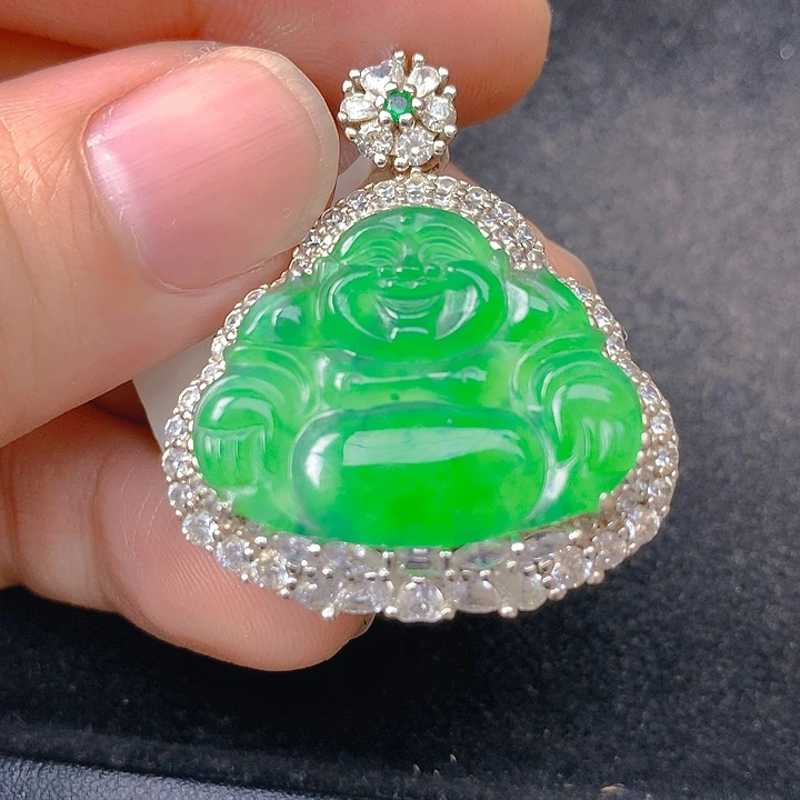 翡翠银S925镶嵌颈饰