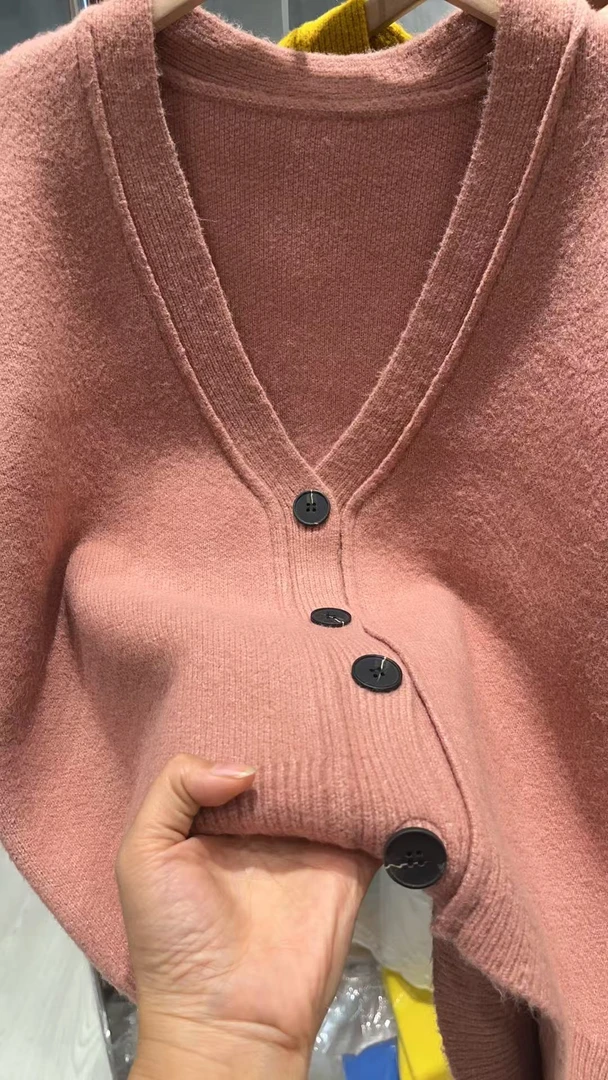 秋冬新款休闲韩系毛织衫慵懒风显瘦时尚百搭