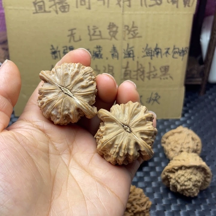 *****吊坠文玩核桃白狮子尖有黄不退不换