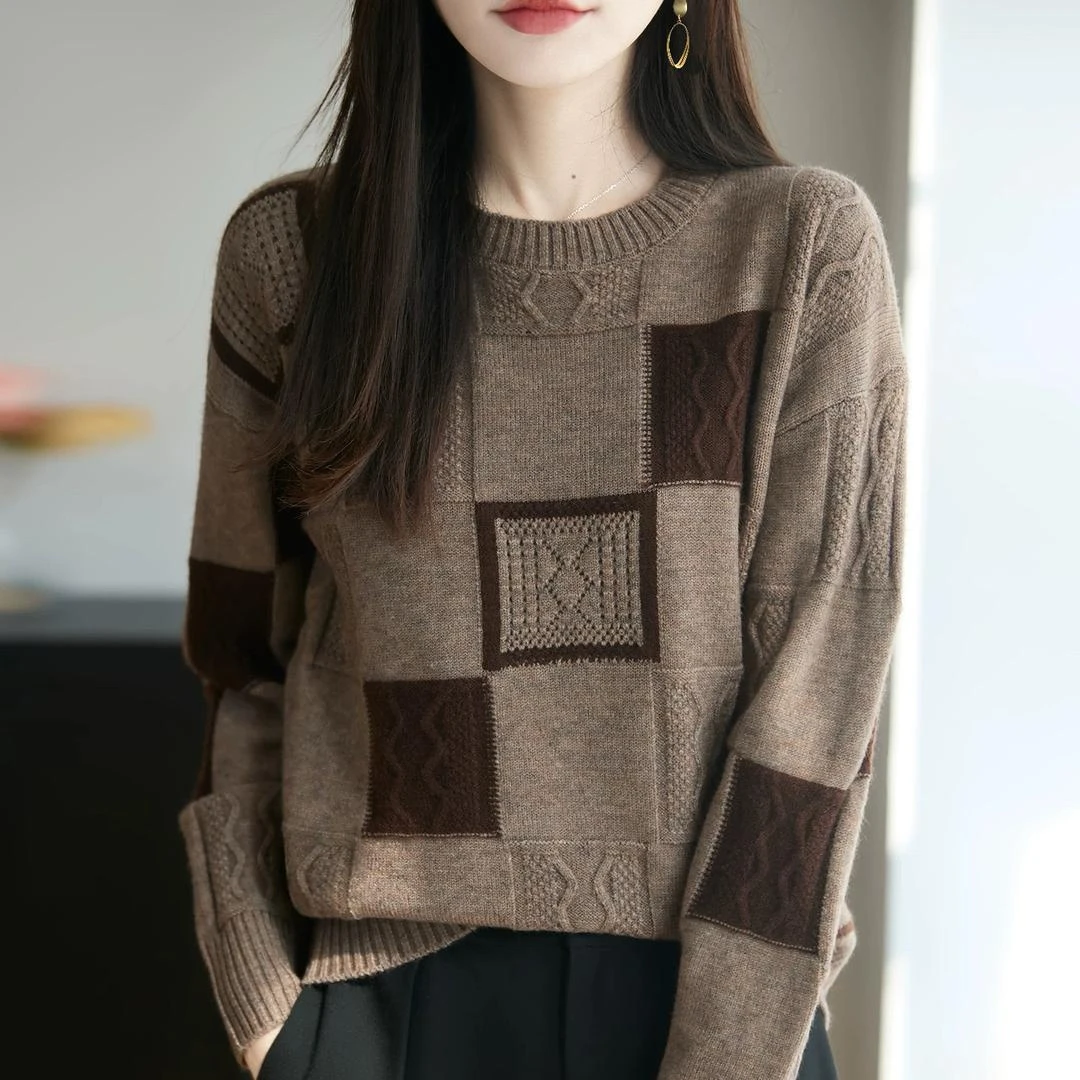 2025新品减龄洋气百搭女秋冬新款时尚洋气内搭宽松显瘦针织打底衫