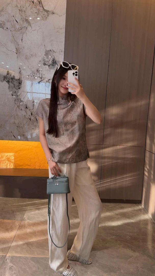 【亚楠本楠】云烟◆新中式重工提花100%真丝冠乐绉衬衫8063