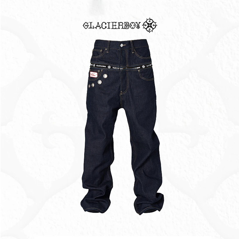 GLACIERBOY “RAP STAR”SERIES 90s Baggy原色牛仔裤