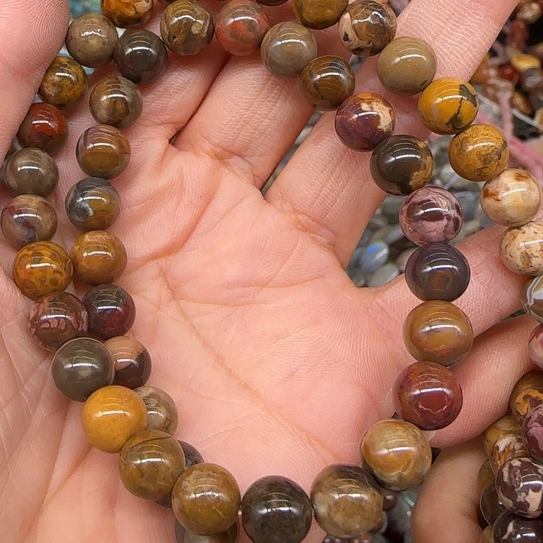 玛瑙/玉髓合金珠宝半成品海洋澳宝8mm一条