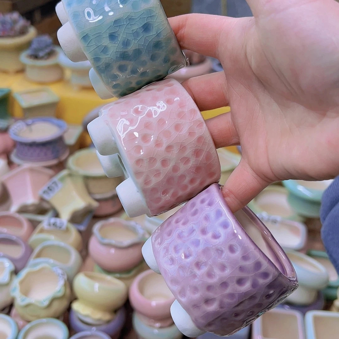 红陶陶瓷花盆当场满12包邮