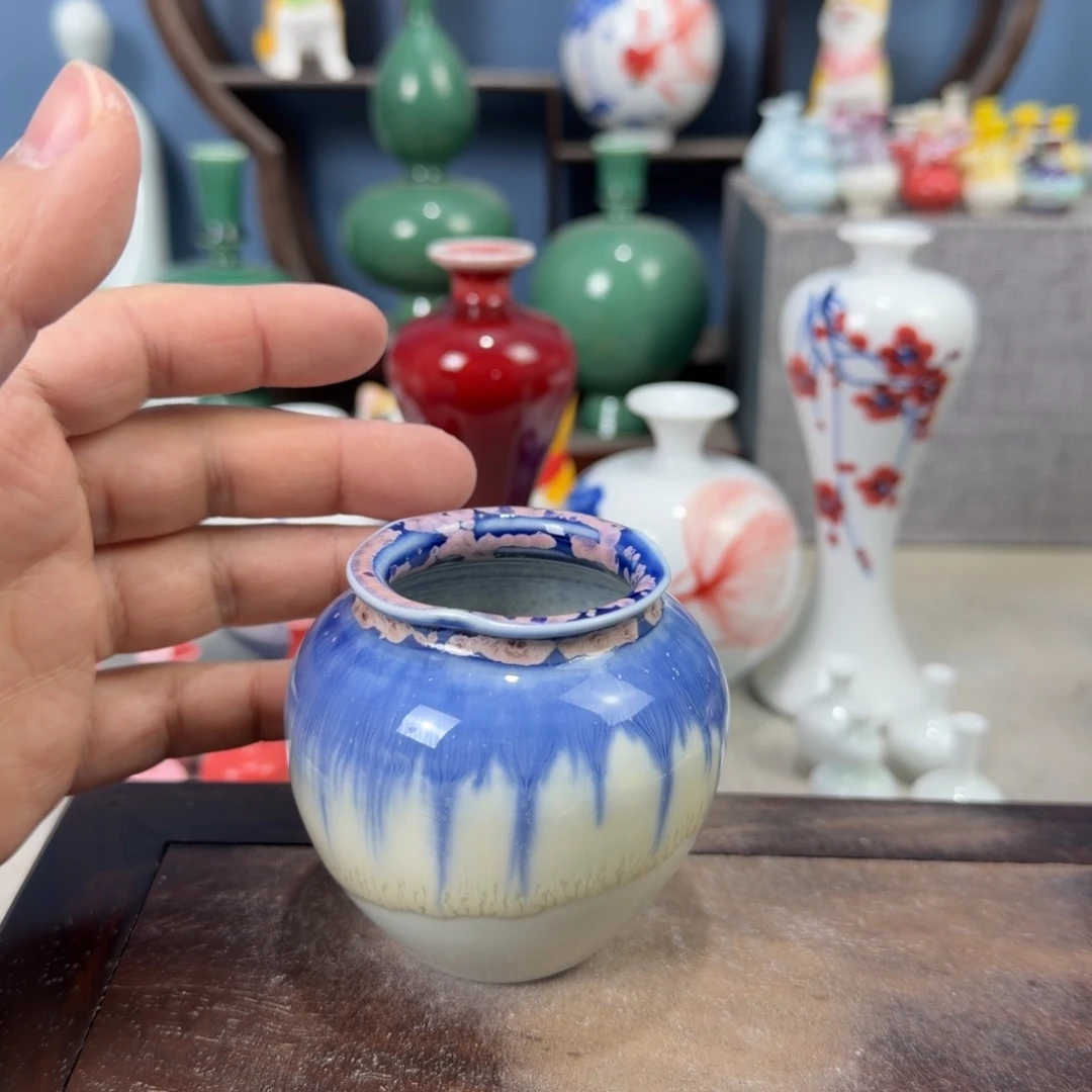 陶瓷手工小花器摆件