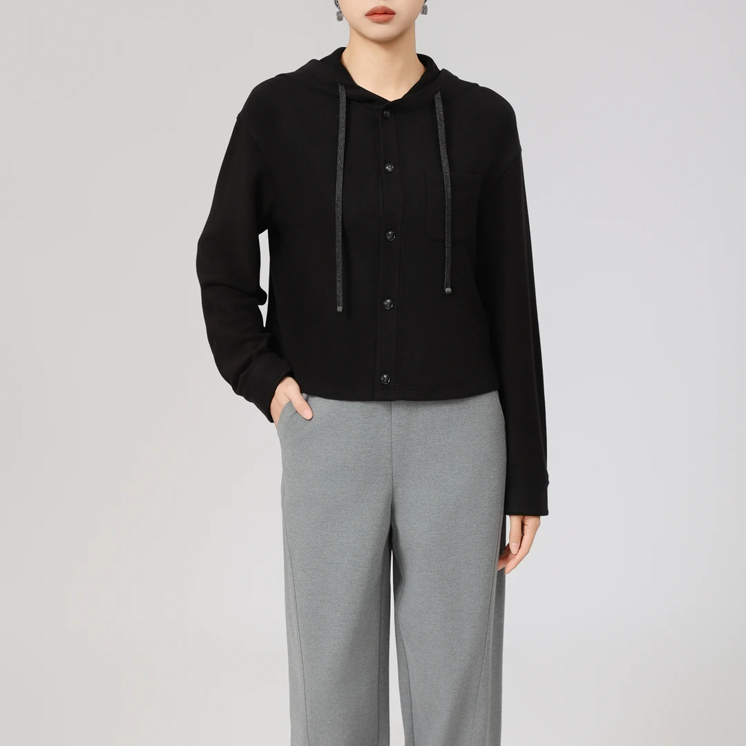 GIRDEAR/哥弟新款连帽针织外套秋冬雅丹风休闲开衫卫衣1301047