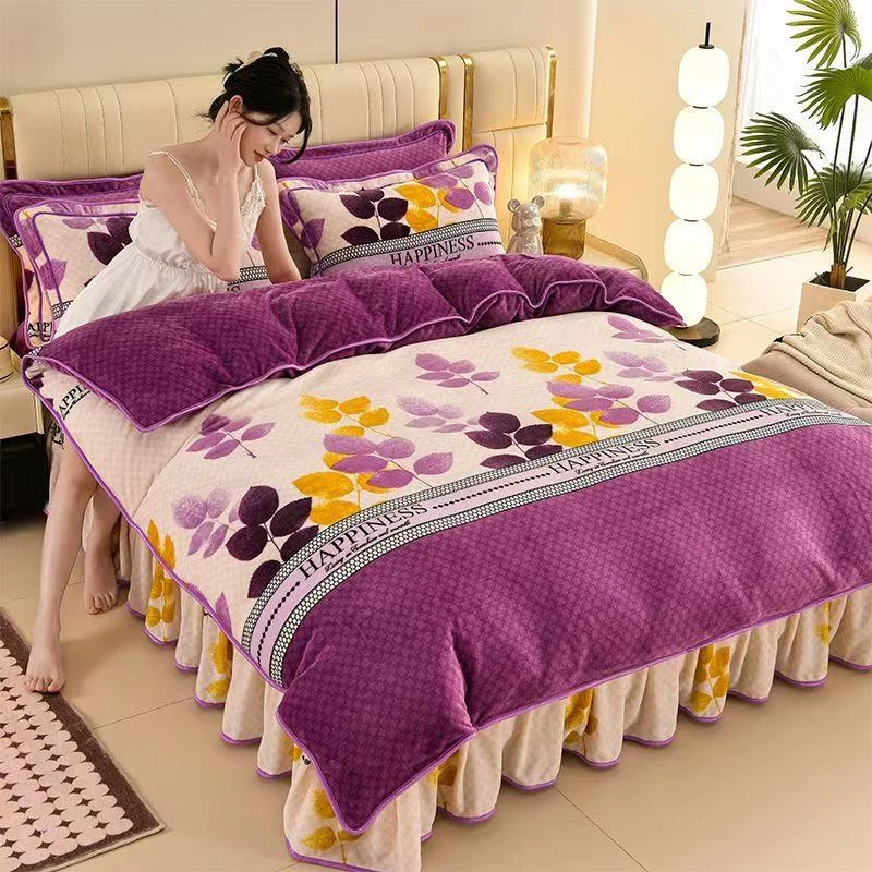 F501-600牛奶绒被套二等孤品个别微瑕介意慎拍直播看花型选编码