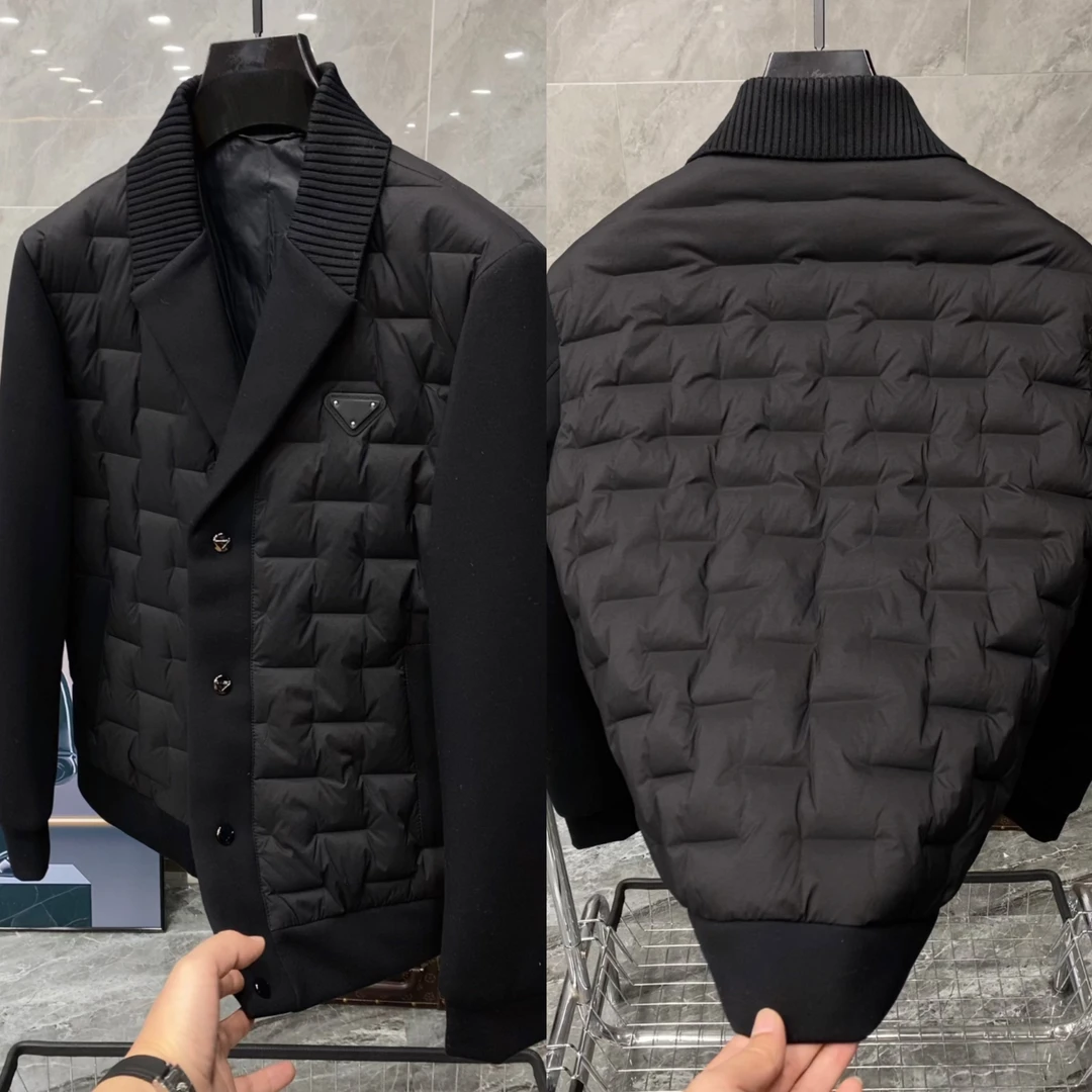 冬季新款男士轻奢时尚休闲商务高端平驳领羽绒服 079-1