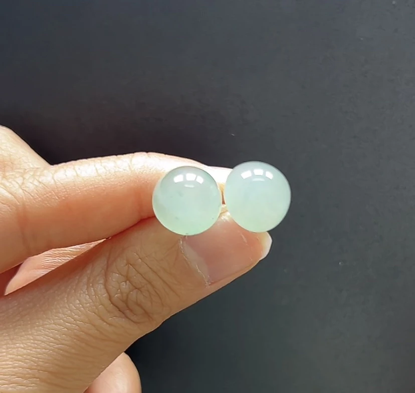 天然玉石非洲翠耳钉 多样性发货 拍一发一