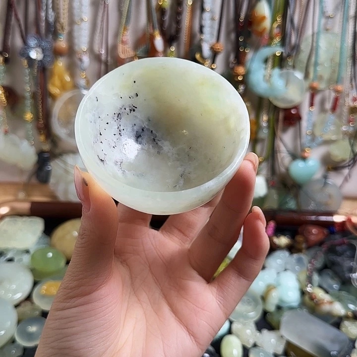 蛇纹石玉合金颈饰