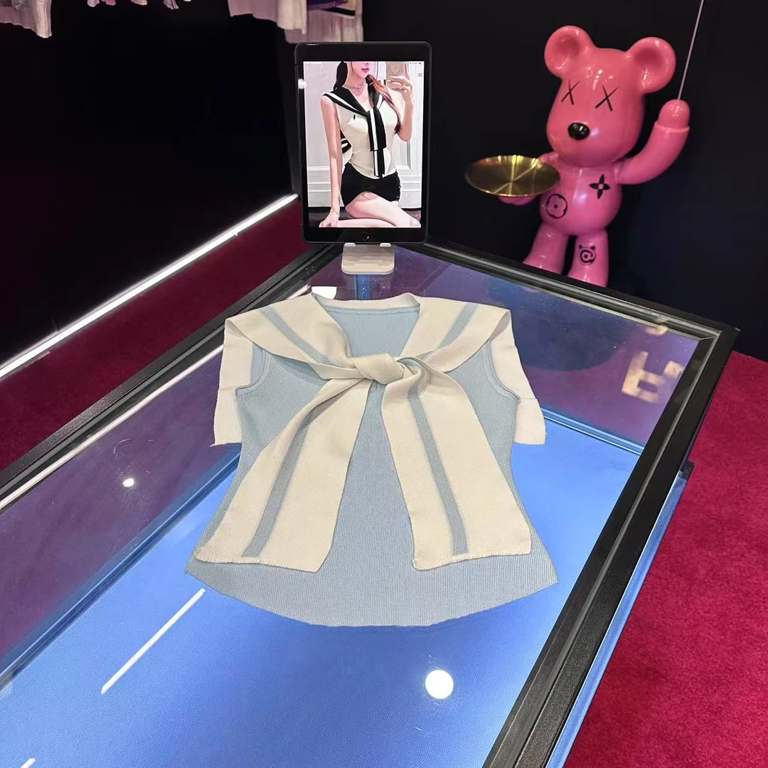 G848新款纯欲INS学院风通勤背心气质设计感甜美