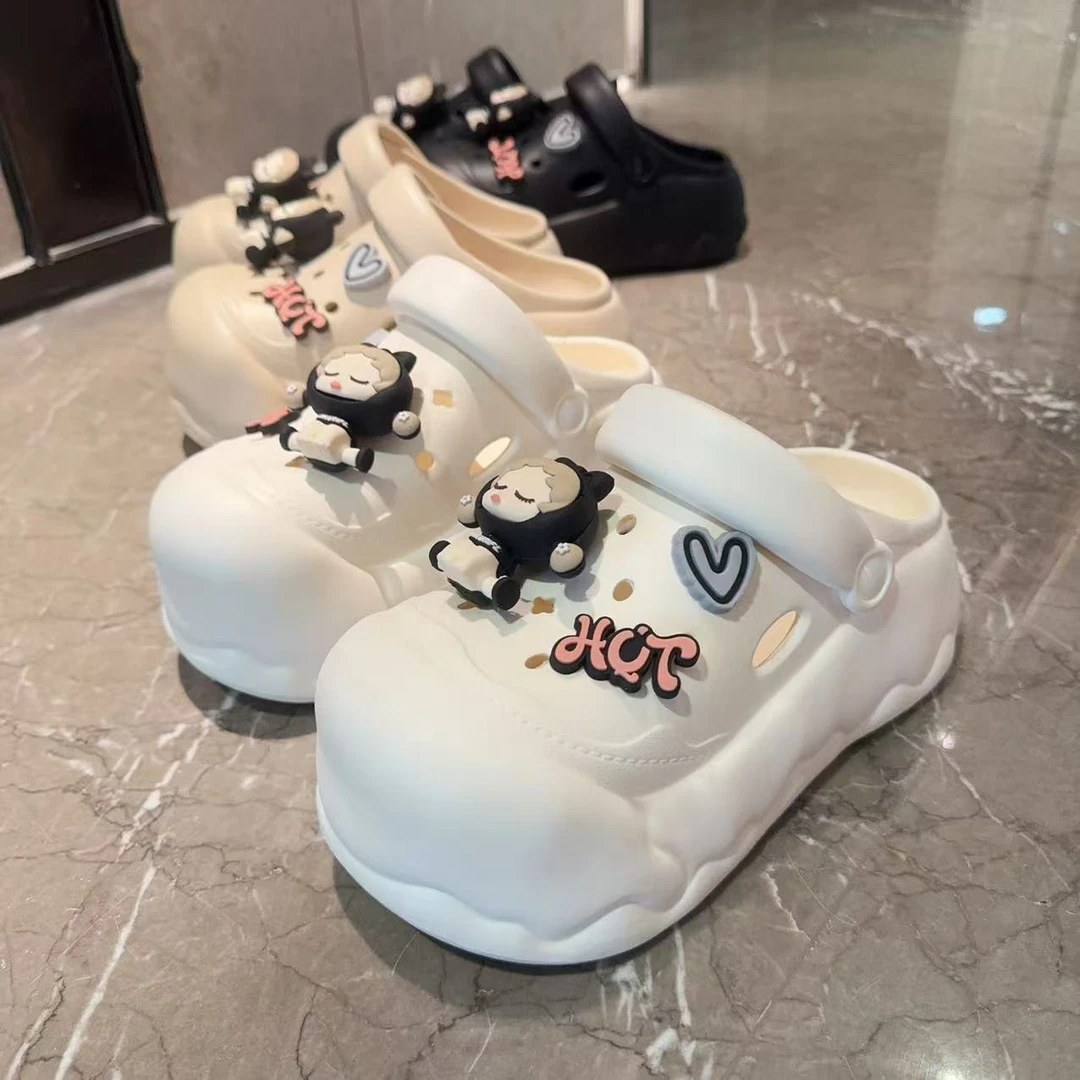 8797超轻雪糕底7厘米夏季外穿增高洞洞鞋