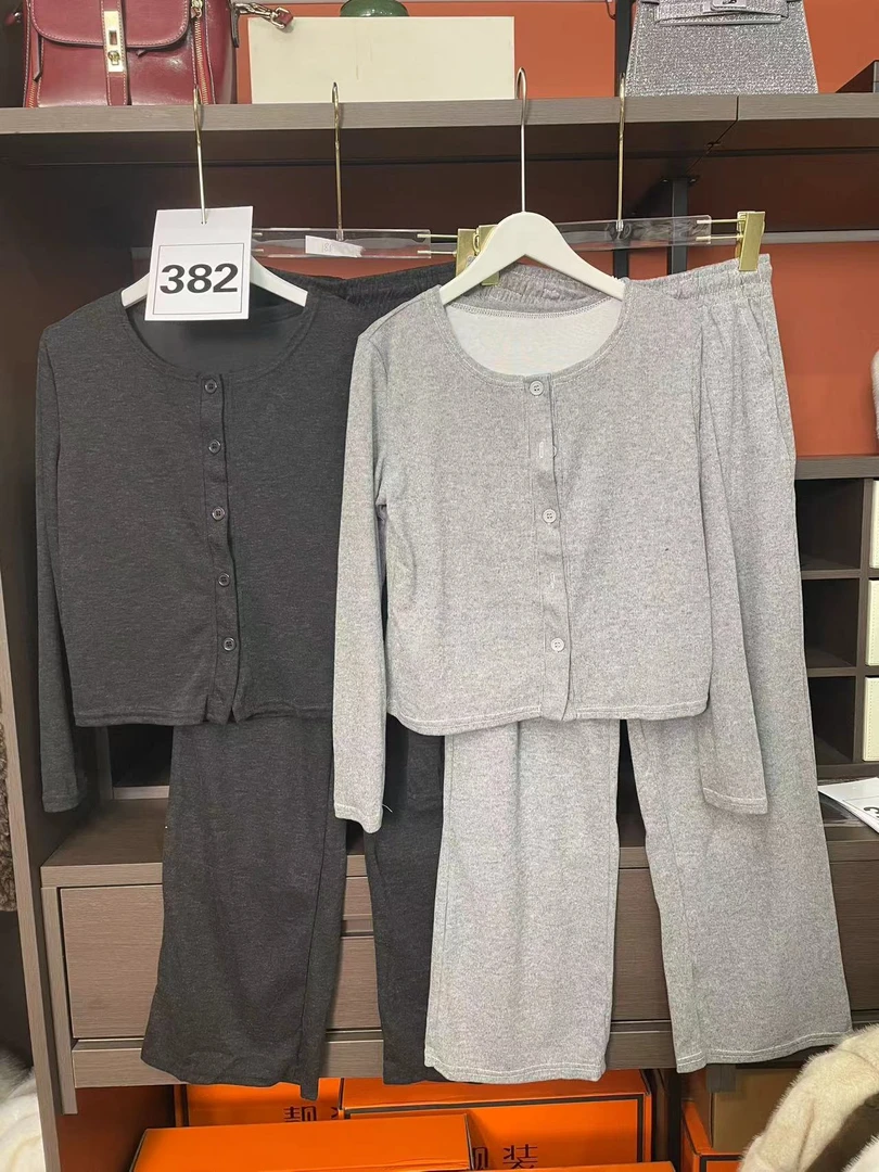382百搭灰色家居服春夏工装风潮流上衣休闲套装时尚套装时尚