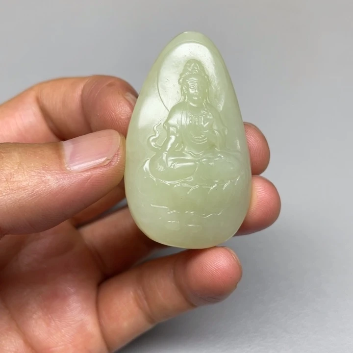 和田玉未镶嵌吊坠(不含链)明**你