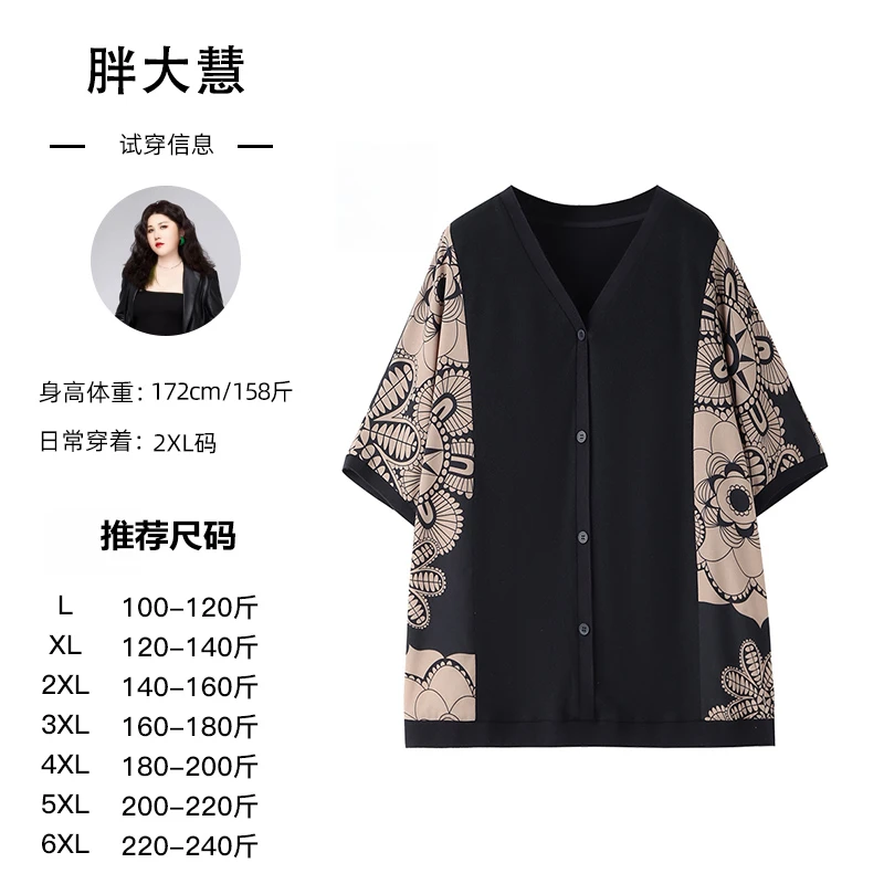 夏季新款大码女装显瘦洋气时尚宽松气质薄款v领上衣 ZB5363