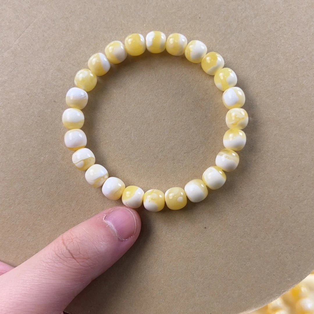 琥珀未镶嵌手链9m